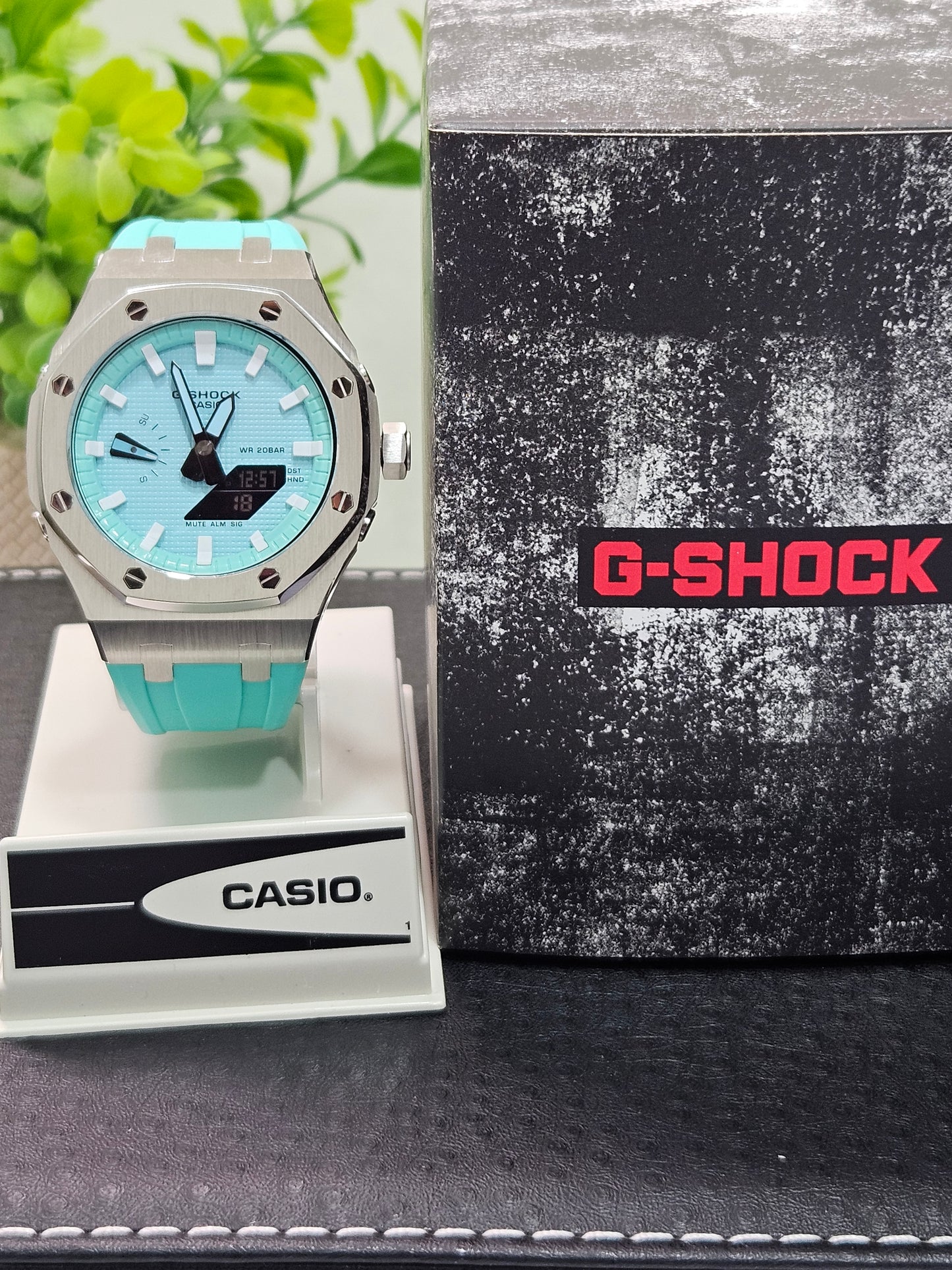 Custom G-Shock GA2100 Mod – Aqua Blue Dial with Steel Case
