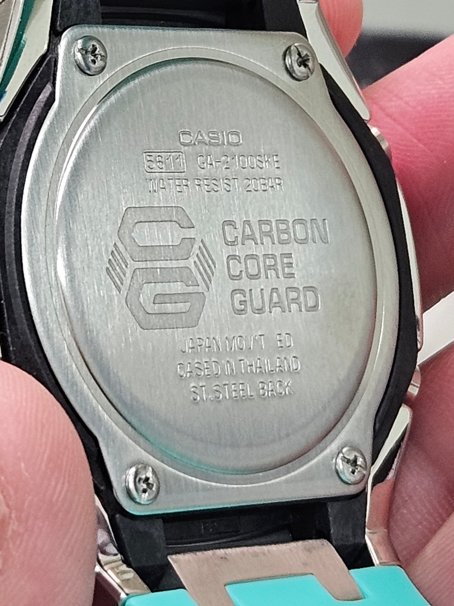 Custom G-Shock GA2100 Mod – Aqua Blue Dial with Steel Case